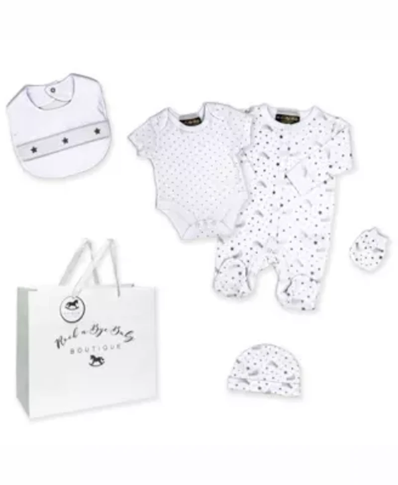 Baby Boys and Baby Girls 16 Piece Safari & Stars Infant Apparel Layette Gift Set, 0-3m