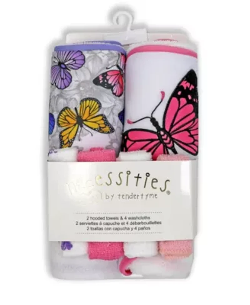 Baby Girls 29 Piece Nursery Essentials Shower Gift Bundle, Butterflies