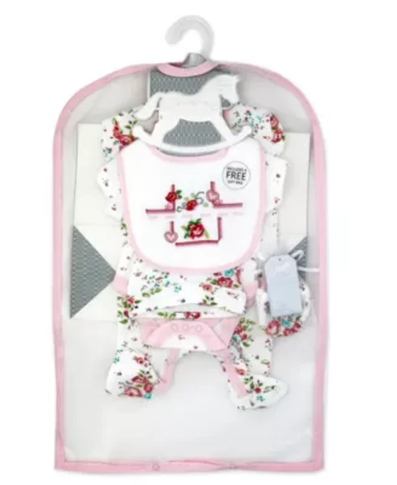 Baby Girls 28 Piece Nursery Essentials Shower Gift Bundle, Pinks