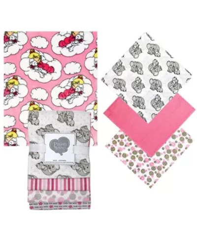 Baby Girls 8 Piece Elephants Baby Gift Set, Bright Pink