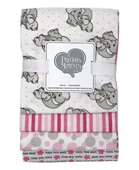 Baby Girls 8 Piece Elephants Baby Gift Set, Bright Pink