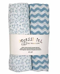 Baby Boys 7 Piece Moose Baby Gift Set, Blue