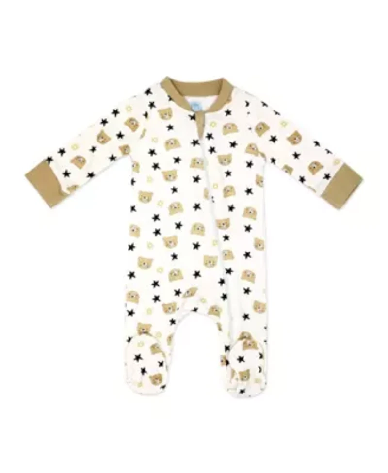 Baby Neutral 6 Piece Footed Sleeper, Bibs, and Socks Set