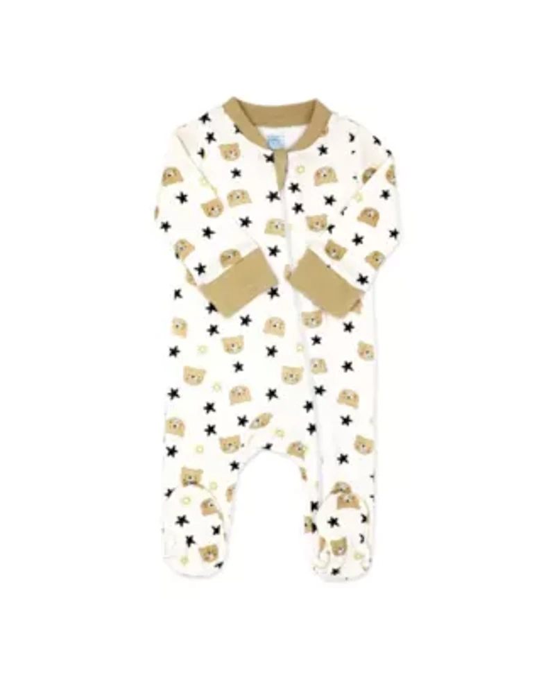 Baby Neutral 6 Piece Footed Sleeper, Bibs, and Socks Set