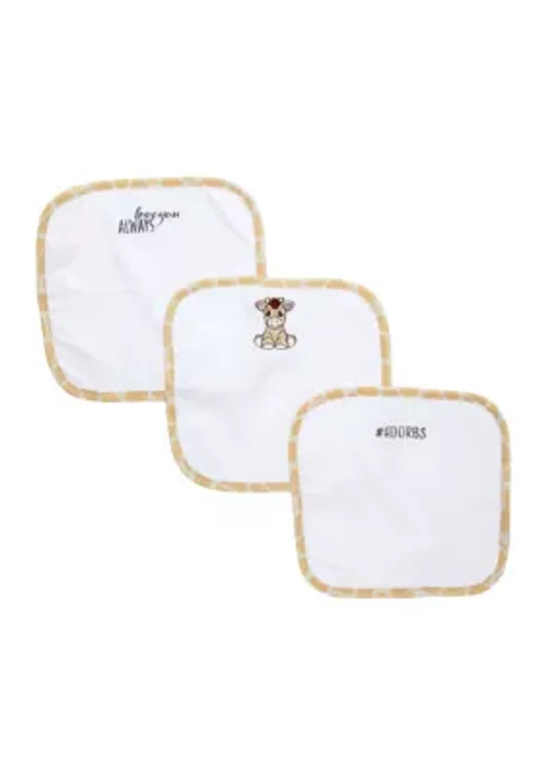 Baby Giraffe 3 Piece Bath Washcloths