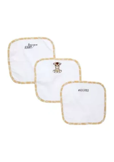 Baby Giraffe 3 Piece Bath Washcloths