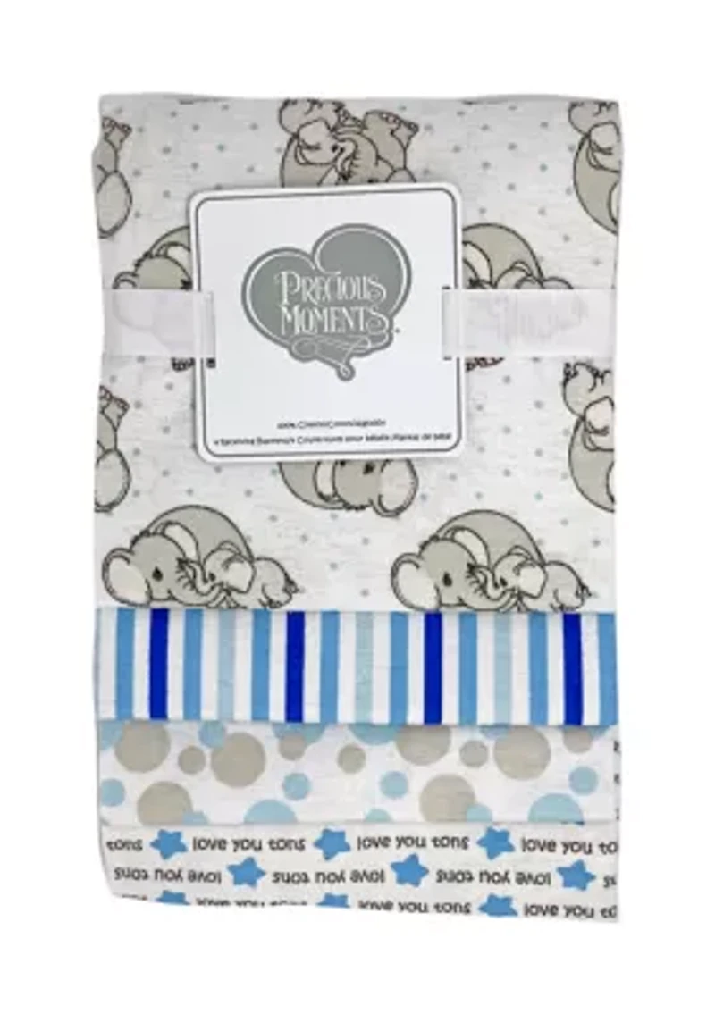 Baby Boys Appliquéd Set of 4 Receiving Blankets