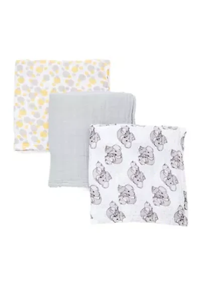Baby 3 Coordinating Muslin Swaddling Blankets