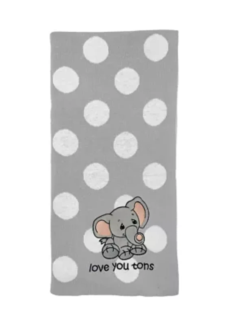 Baby Knit Jacquard Elephant Baby Blanket
