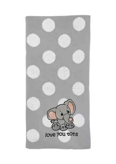Baby Knit Jacquard Elephant Baby Blanket