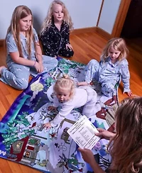 Toddlers and Kids Christmas Seek and Find Interactive Blanket, Winter in The Woodlands Search and Find Blanket