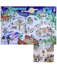 Toddlers and Kids Christmas Seek and Find Interactive Blanket, Winter in The Woodlands Search and Find Blanket