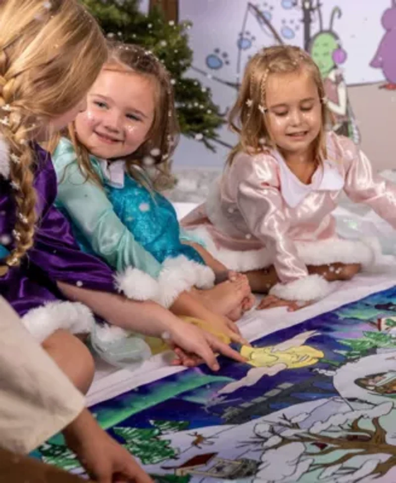Toddlers and Kids Christmas Seek and Find Interactive Blanket, Winter in The Woodlands Search and Find Blanket
