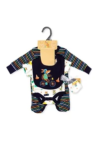 Baby Boys Animals Cars 5 Piece Layette Set