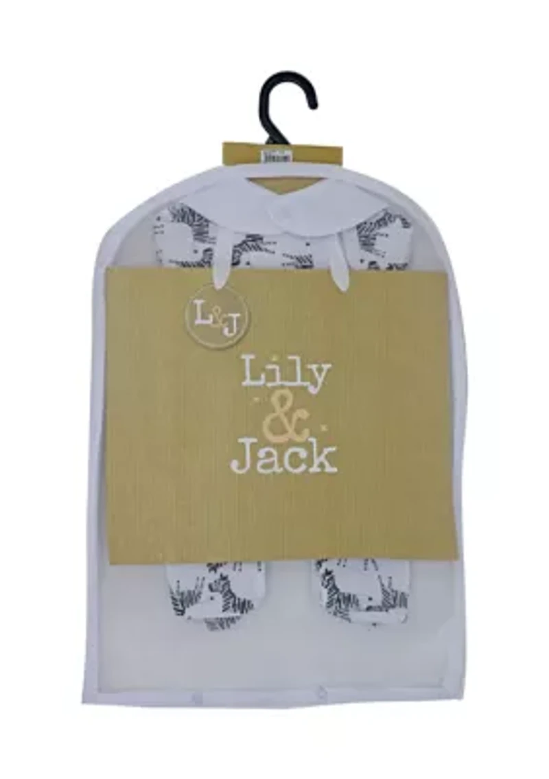 Baby Boys and Girls 5 Piece Safari Layette Gift Set in Mesh Bag, 0-3 Mo