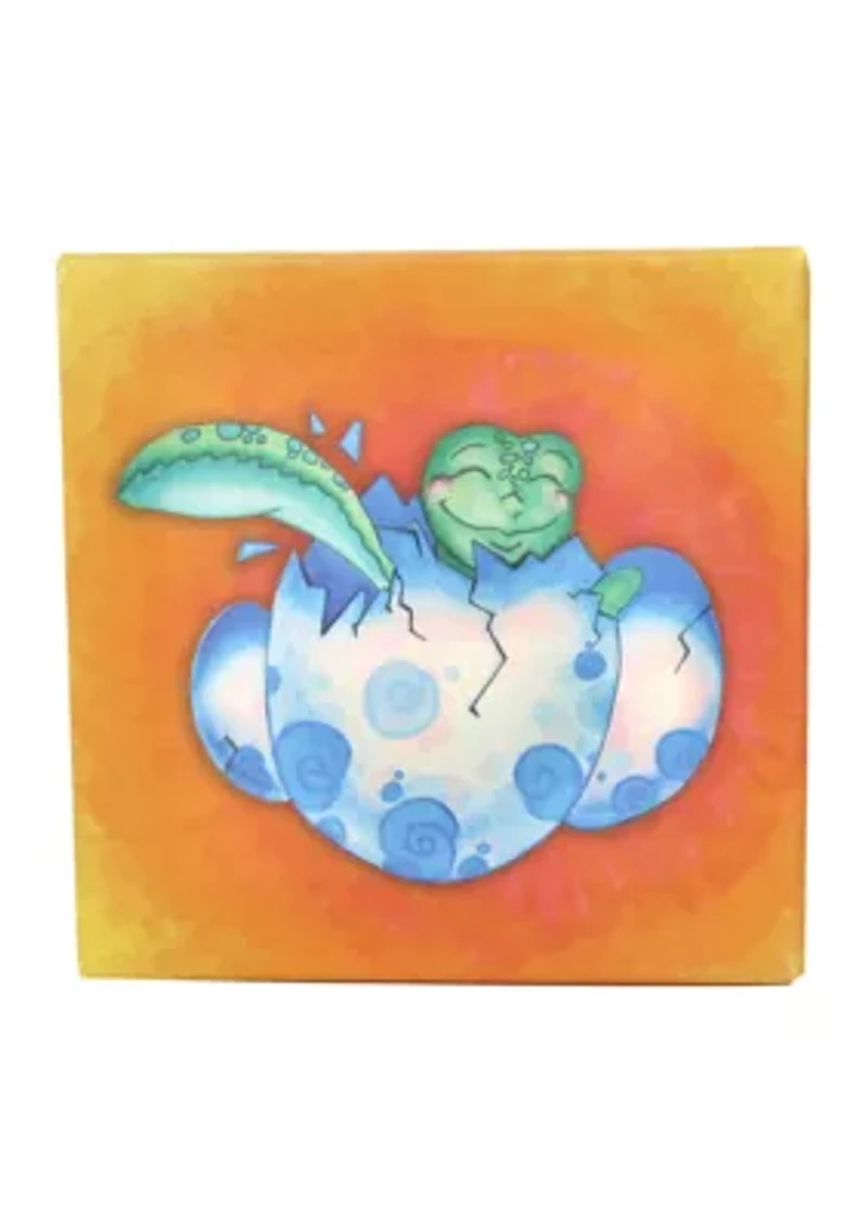 Baby Growing Kids Sea Turtle Journey Canvas Wall Art, First to Hatch