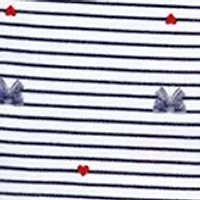 Baby Girls 5 Piece Navy Bows Layette Gift Set in Mesh Bag