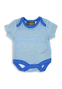 Baby Boys Blue Elephants 5 Pc Layette Gift Set in Mesh Bag