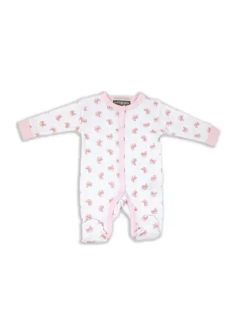Baby Girls Pink Bow 5 Pc Layette Gift Set in Mesh Bag
