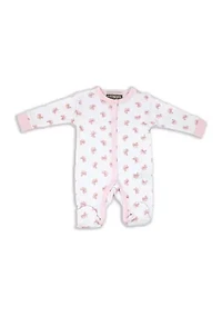 Baby Girls Pink Bow 5 Pc Layette Gift Set in Mesh Bag