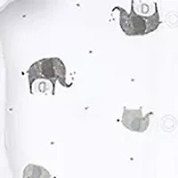 Baby Boys and Girls Elephant Family 5 Pc Layette Gift Set in Mesh Bag