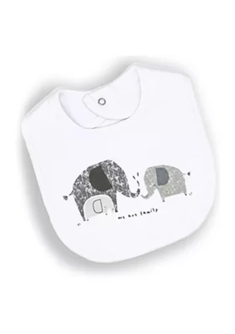 Baby Boys and Girls Elephant Family 5 Pc Layette Gift Set in Mesh Bag