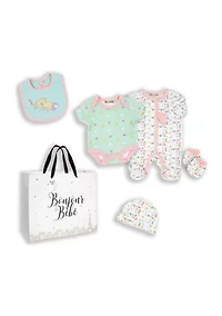 Baby Girls Koala Bear 5 Pc Layette Gift Set in Mesh Bag