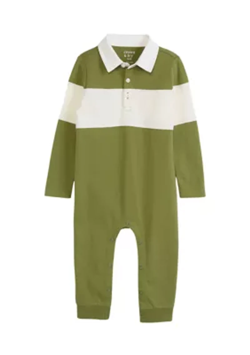 Baby Boys Knit Rugby Romper