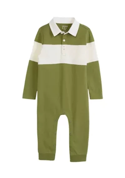 Baby Boys Knit Rugby Romper