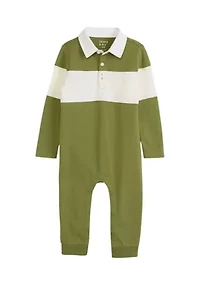 Baby Boys Knit Rugby Romper