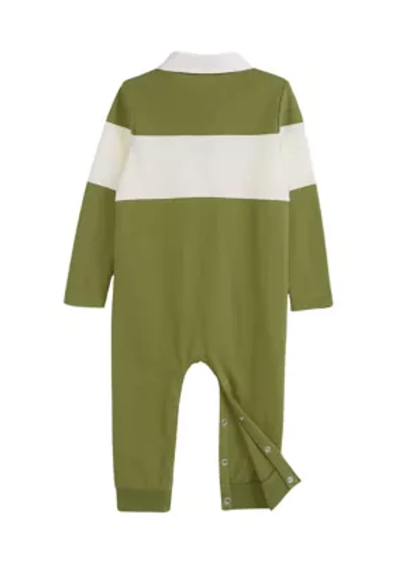 Baby Boys Knit Rugby Romper