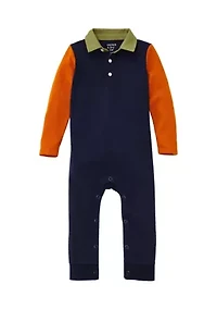 Baby Boys Color Block Sleeve Jumpsuit