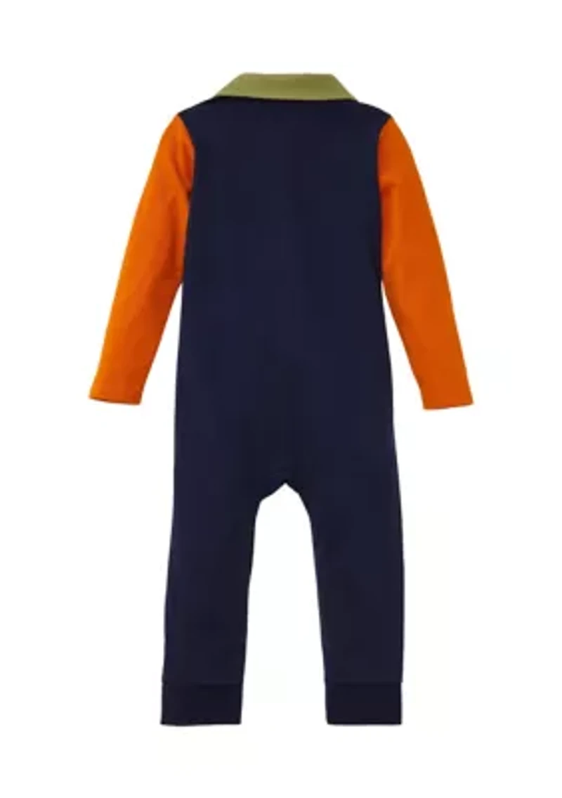 Baby Boys Color Block Sleeve Jumpsuit