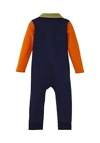 Baby Boys Color Block Sleeve Jumpsuit