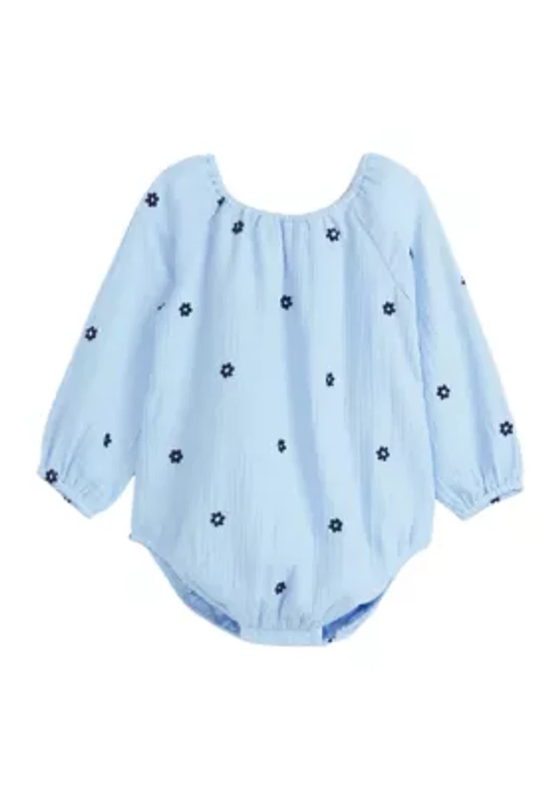 Baby Girls Printed Bubble Pajama