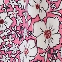 Baby Girls Printed Corduroy Overalls and Top Set