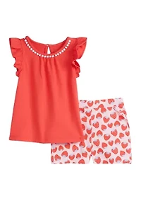 Baby Girls Woven Shirt Set