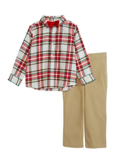 Toddler Boys Yarn Dyed Button Down Set
