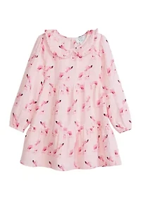 Toddler Girls Woven Printed Ruffle Dress