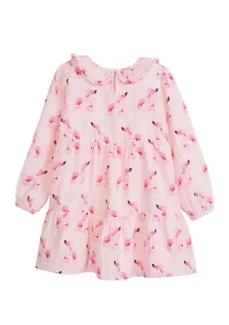 Toddler Girls Woven Printed Ruffle Dress