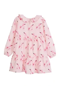 Toddler Girls Woven Printed Ruffle Dress