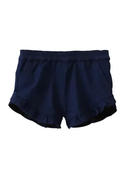 Toddler Girls Stretch Twill Ruffle Shorts