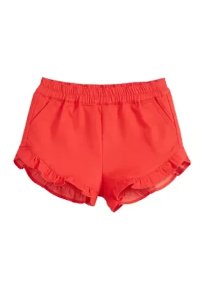 Toddler Girls Stretch Twill Ruffle Shorts