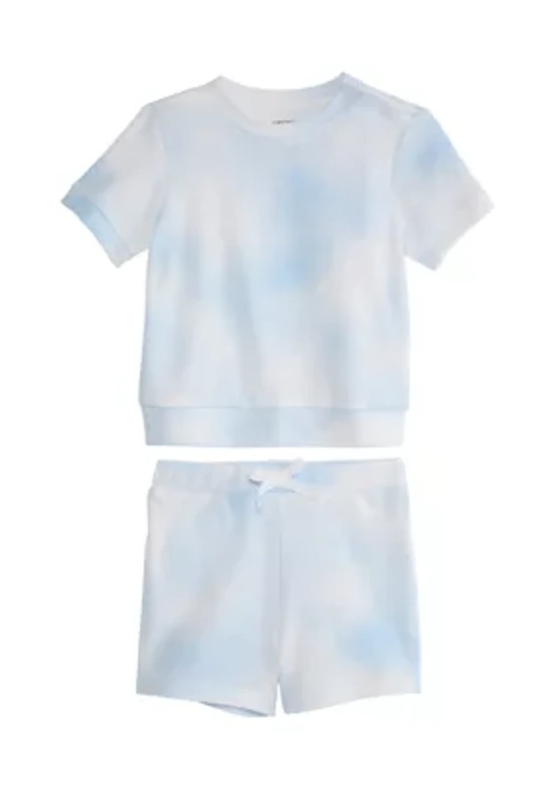 Baby Girls Short Sleeve French Terry Set