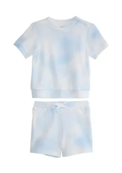 Baby Girls Short Sleeve French Terry Set