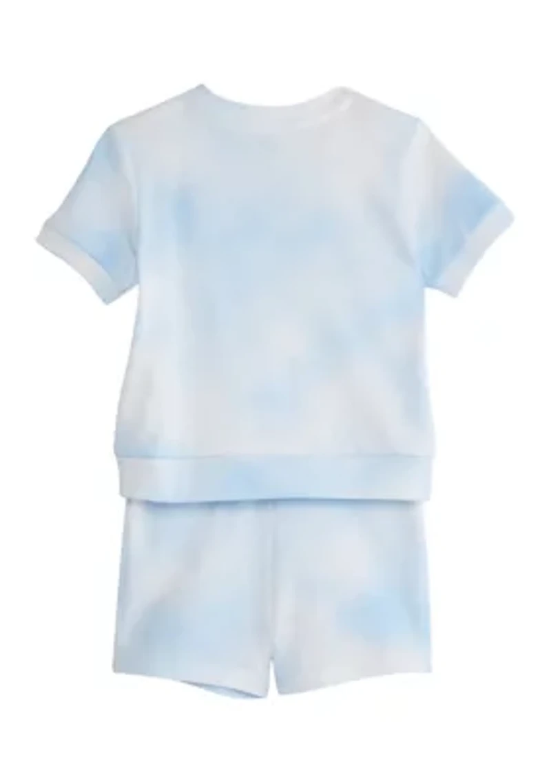 Baby Girls Short Sleeve French Terry Set