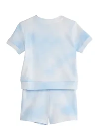 Baby Girls Short Sleeve French Terry Set