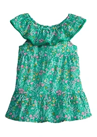 Toddler Girls Floral Ruffle Dress
