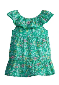 Toddler Girls Floral Ruffle Dress