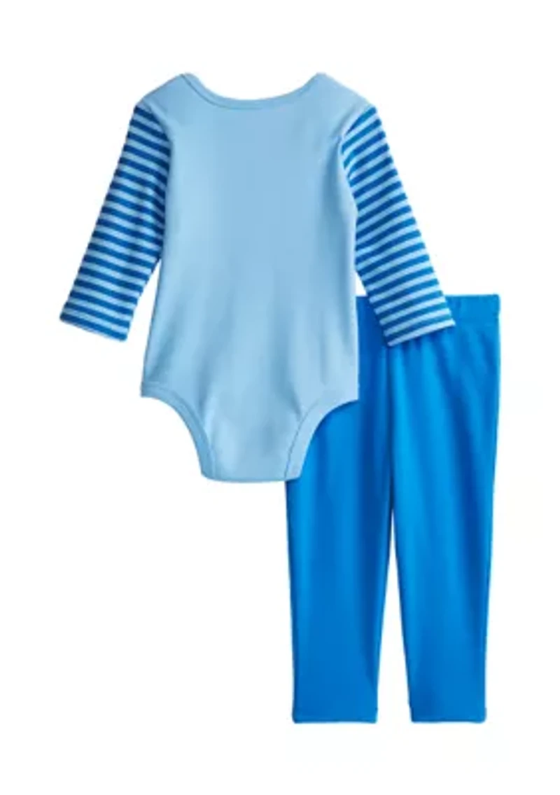 Baby Boys 3/4 Sleeve Bodysuit and Pants Set